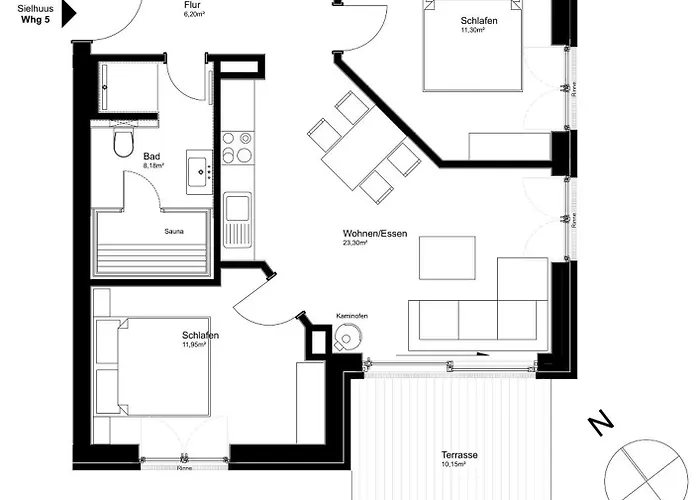 Sielhuus 5, Mit Sauna In Fedderwardersiel * بوتجادينغين